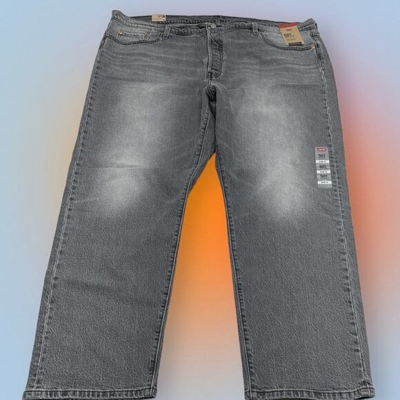 LEVI’S 501 Women’s 24W Gray High Rise Button Fly Jeans - Picture 2 of 5